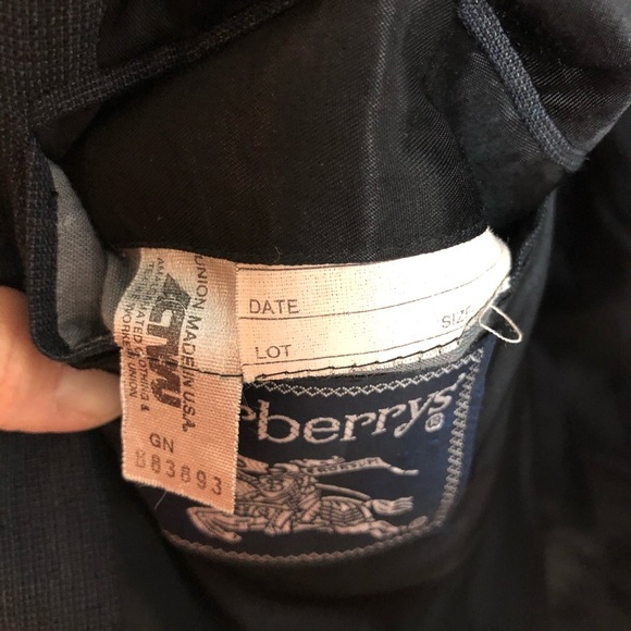 Vintage Burberry Sport Coat Navy 40L - Picture 7 of 10